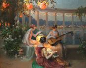 德尔菲恩 恩霍拉斯 : Soir sur la Terrace a la Pergola